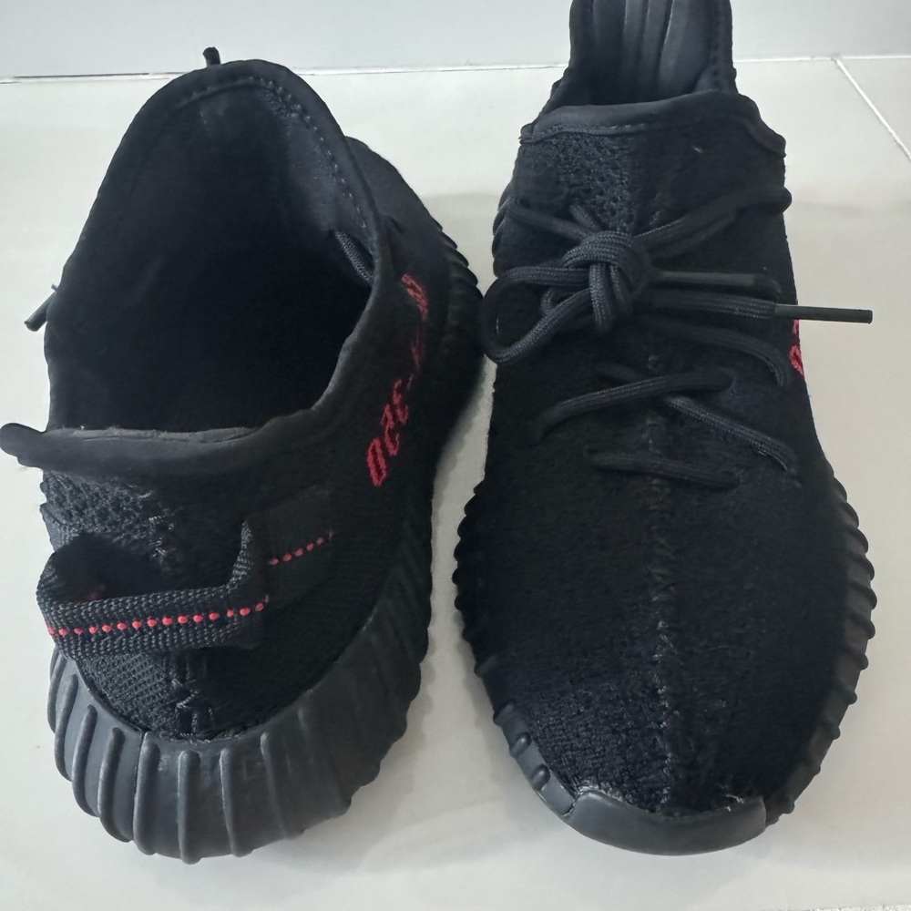 Adidas Yeezy Boost 350 V2 “Bred” Black Red SPLY-350 Sneakers – Size 7.5 - Picture 5 of 10